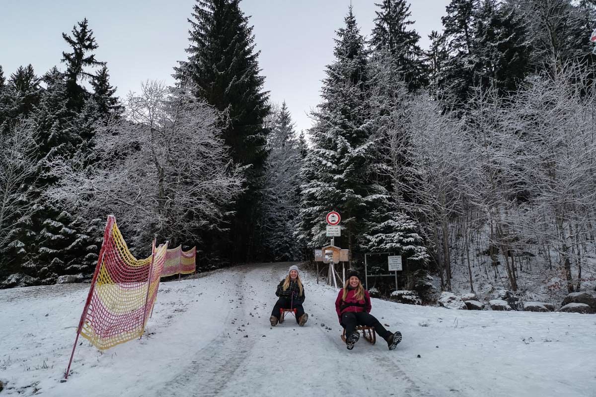 Rodeln am Breitenberg im Allgäu