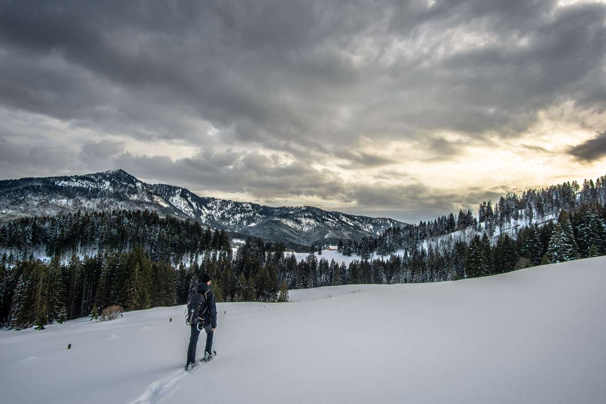 Schneeschuhwandern für Anfänger: mit den Schneeschuhen erkundet ihr einsame Winterlandschaften