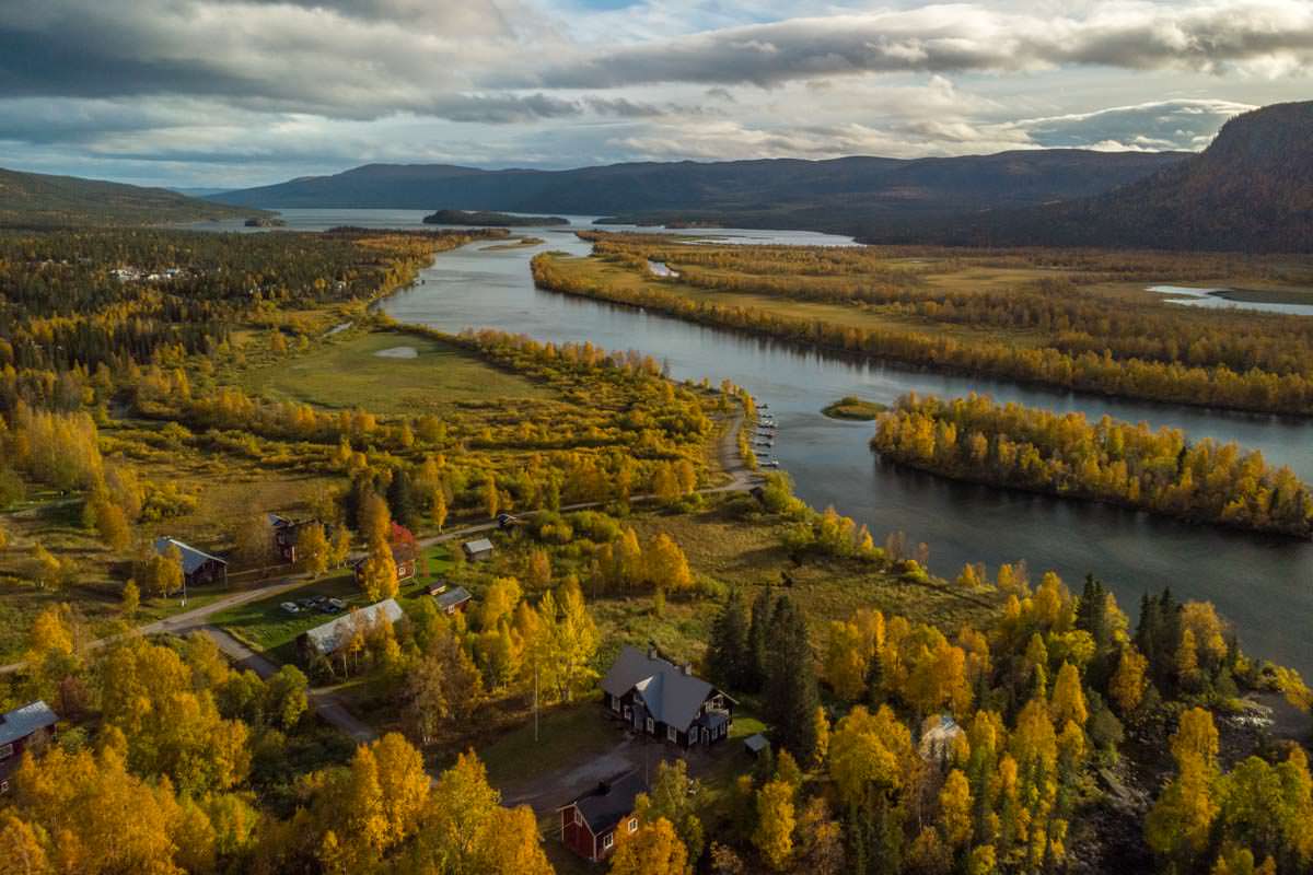 Kvikkjokk-Delta von Oben