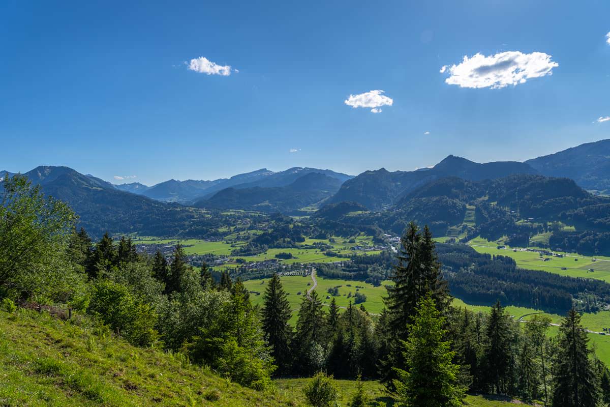 Blick vom Wallrafweg auf Oberstdorf