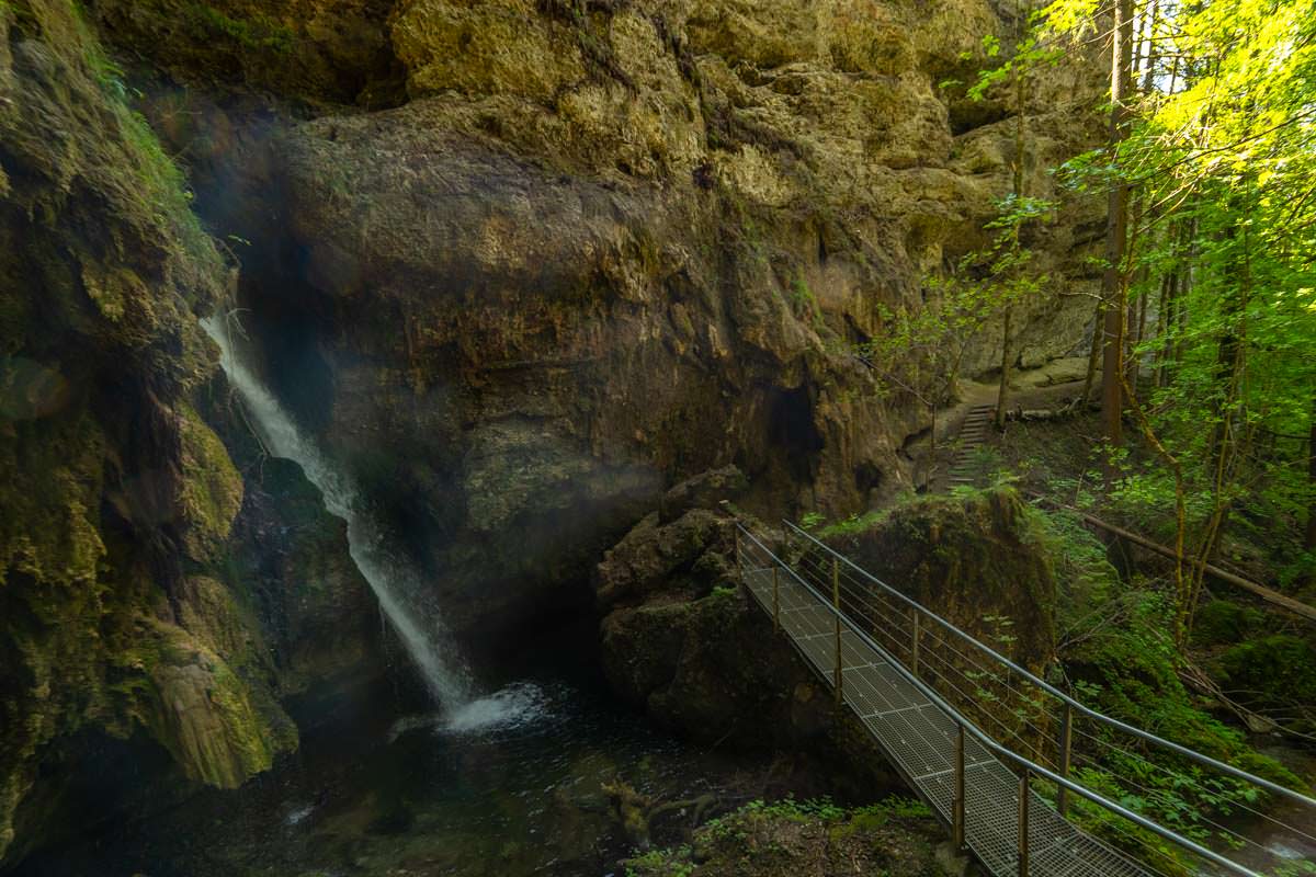 Der Hinanger Wasserfall im Allgäu