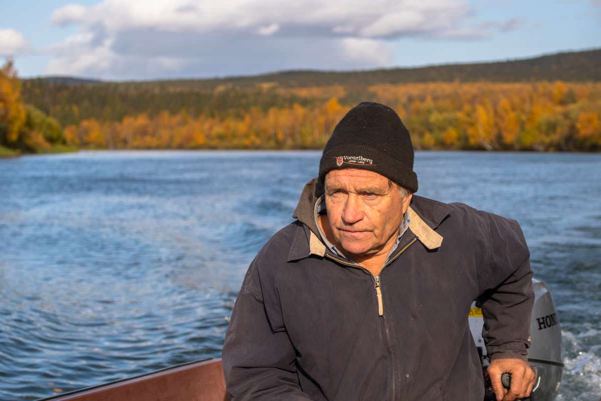 Björn Sarstad bietet Bootstouren auf dem Delta bei Kvikkjokk an
