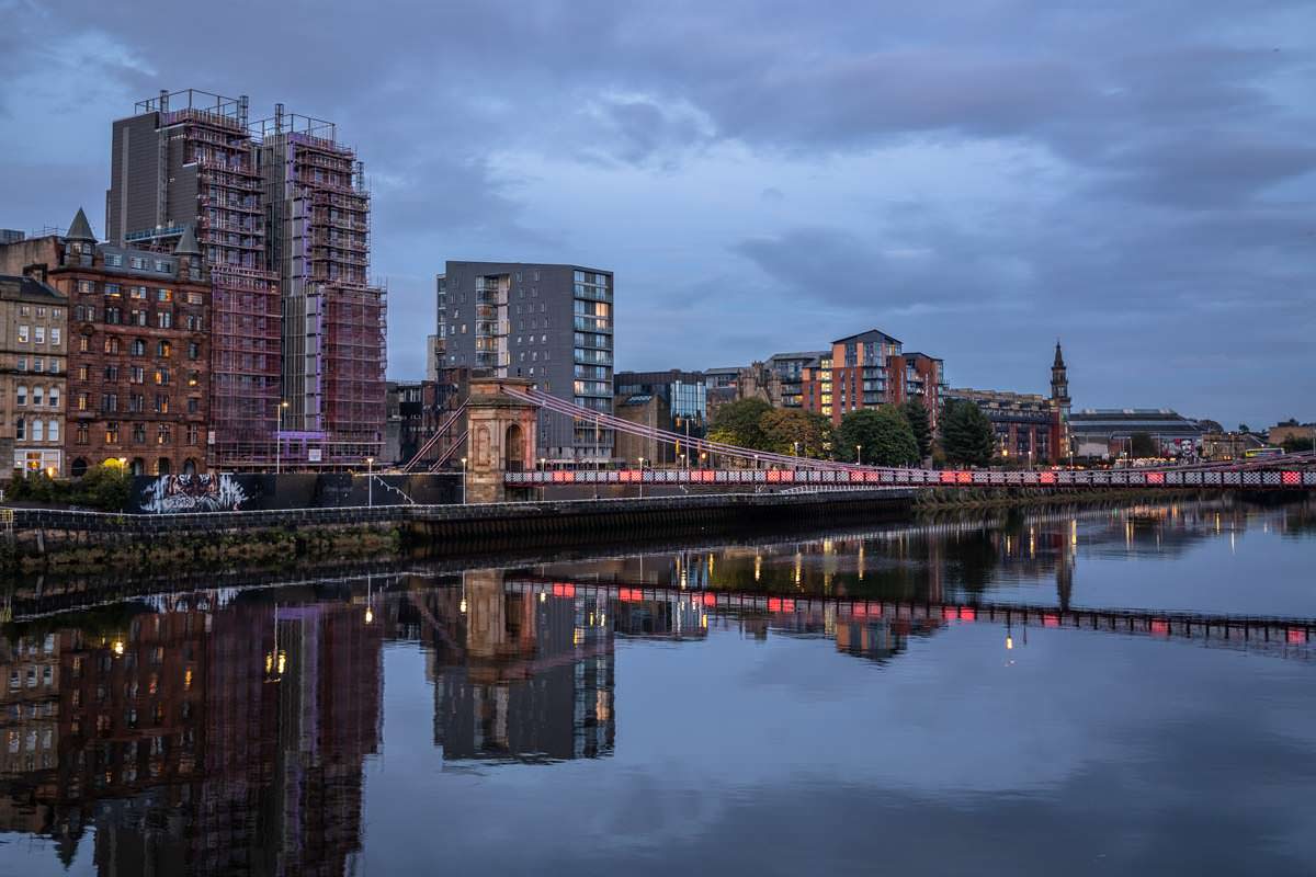 Portland Street Suspension Bridge in Glasgow