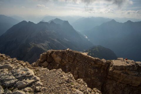 Riss am Gipfel vom Hochvogel
