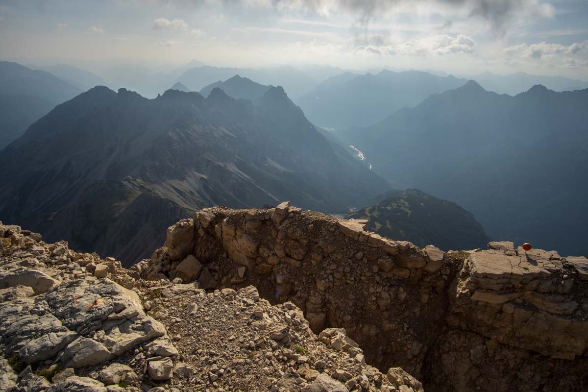 Riss am Gipfel vom Hochvogel