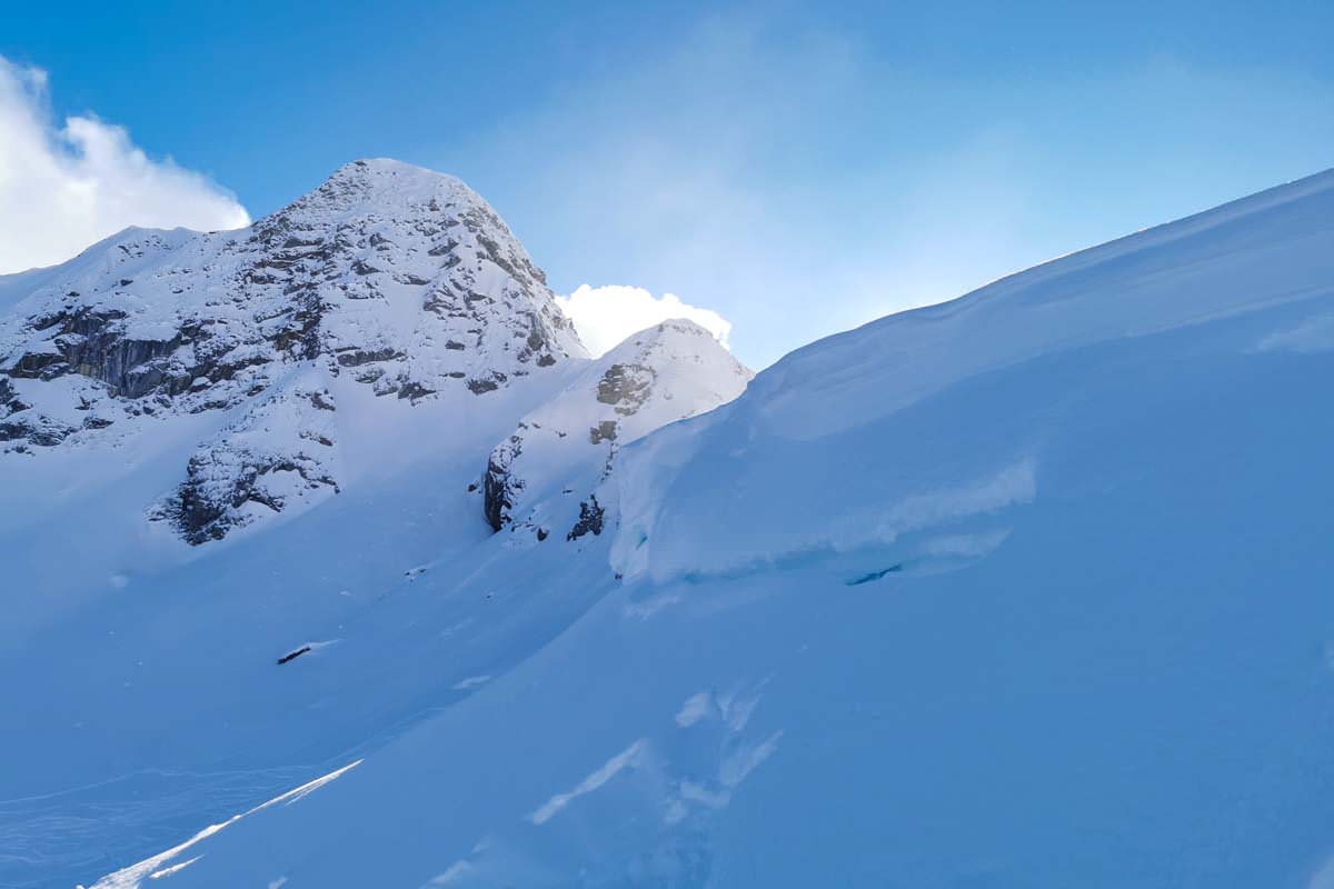 Überwechtete Gipfelschulter vom Gamsfuß